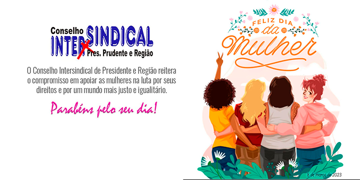 CONSELHO INTERSINDICAL PRESTOU HOMENAGEM  VIA WHATSAPP PARA MULHERES